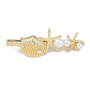 Shell & Starfish Alloy Alligator Hair Clips AJEW-A056-03F-2