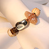 Exaggerated Glass & Wood & Resin & CCB Plastic Beaded Stretch Bracelets for Women WG71D73-01-3