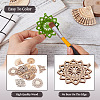  DIY Filigree Wood Dangle Earring Making Kit DIY-TA0009-68-4