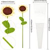 Cotton Knitting Artificial Flower AJEW-WH0013-50-3