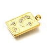 304 Stainless Steel Rhinestone Pendants STAS-M109-14G-01-2