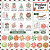  Christmas Wooden Pendant Decorations and Paper Flag Banners AJEW-NB0006-09-2
