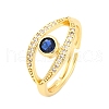 Brass Micro Pave Cubic Zirconia Rings for Women RJEW-U047-27G-4