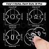 AHADERMAKER 60Pcs 3 Shapes Acrylic Knitted Hat Making Fastener Tool FIND-GA0004-03-2