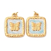 304 Stainless Steel Enamel Pendants STAS-U061-37G-A05-1