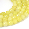 Natural Lemon Jade Round Bead Strands X-G-E334-6mm-07-1