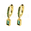 Brass Micro Pave Cubic Zirconia Hoop Earring EJEW-C088-28G-02-1