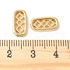 Brass Micro Pave Clear Cubic Zirconia Spacer Bars KK-U064-20C-G-2