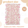 2 Yards Polyester Embroidery Strawberry & Flower Lace Ribbon OCOR-WH0100-55-2