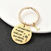 201 Stainless Steel & Brass Letter Keychain KEYC-YW00095-12-1