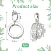   1Pc Rhodium Plated 925 Sterling Silver Enhancer Shortener Bails STER-PH0001-92-2