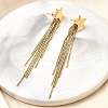Rack Plating Brass Star Ear Studs EJEW-P226-15G-1
