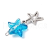 8Pcs 8 Styles Ocean Theme Glass Pendants PALLOY-JF03753-5