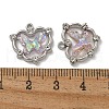 Rack Plating Alloy Rhinestone Pendants PALLOY-F312-07P-3