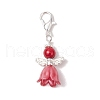 Angel ABS Plastic Imitation Pearl Pendant Decorations HJEW-JM03109-02-4