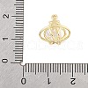 Brass Micro Pave Clear Cubic Zirconia Charms KK-K371-32G-3