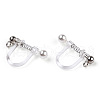 Resin Clip-on Earring Converter with Loops & ABS Plastic Imitation Pearl Beaded STAS-T064-01P-5