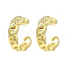 Rack Plating Brass Oval Cuff Earrings with Cubic Zirconia EJEW-D069-08G-1