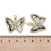 Real 18K Gold Plated Rack Plating Brass Micro Pave Cubic Zirconia Pendants KK-R161-05G-06-3