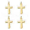 GOMAKERER 4Pcs 925 Sterling Silver Cross Charms FIND-GO0002-62B-1