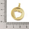 Rack Plating Brass Cubic Zirconia Pendants KK-M079-22G-3