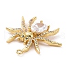 Eco-friendly Brass Micro Pave Cubic Zirconia Pendants KK-D079-19G-3