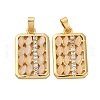 Brass Resin Imitation Cat Eye Pendants KK-V009-05G-1