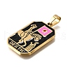 Tarot 304 Stainless Steel Enamel Pendants STAS-M119-09K-G-3