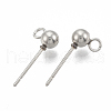 Non-Tarnish 201 Stainless Steel Stud Earring Findings STAS-T031-15-2