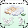 SOFPLATE 400Pcs 2 Colors Alloy Beads FIND-SP0002-37-2