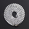 Hip-hop Street Style Stainless Steel Rhinestone Cup Chains Necklace for Men and Women FN4235-2-1