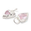 Brass Micro Pave Cubic Zirconia Pendants KK-U067-10P-03-2