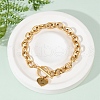 Golden 304 Stainless Steel Charm Bracelets NJEW-K284-01G-L-1