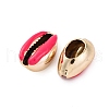 Electroplated Cowrie Shell Beads SSHEL-M023-05C-2