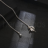 Stainless Steel Moon & Cross Pendant Necklace PW-WG47381-01-4