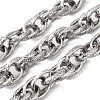 304 Stainless Steel Textured Oval Link Chains CHS-V001-01P-1