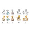 G23 Titanium Micro Pave Pink Cubic Zirconia Threadless Labrets WGA56E5-08-2