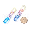 2Pair 2 Color Candy Color Acrylic Cable Chain Tassel Dangle Stud Earrings for Women EJEW-JE04769-4