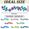 Gorgecraft 16Pcs 8 Colors Peony & Leaf Cloth Embroidery Sew on Appliques PATC-GF0001-21-2