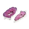 Dyed Natural Druzy Agate links G-R012-05S-04-2