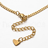304 Stainless Steel Moon & Star Charm Bracelets X-BJEW-N287-33-2