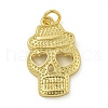 Halloween Theme Rack Plating Brass Pendants KK-Z067-18G-03-1