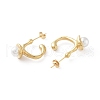 PVD Vacuum Plating 304 Stainless Steel Stud Earrings EJEW-D095-11G-2