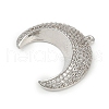 Brass Micro Pave Cubic Zirconia Pendants KK-M322-43P-2