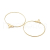 Brass Hoop Earring Findings KK-H503-30G-2