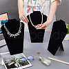 Velvet with Paperboard Necklace Bust Display Stands NDIS-WH0017-05A-3