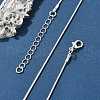 Brass Round Snake Chain Necklaces X-MAK-T006-11B-S-1