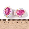 Handmade Luminous Polymer Clay Rhinestone Beads CLAY-H003-05E-4