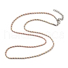 2MM Braided Round Polycotton Cord Necklace Making with Alloy Lobster Claws Clasps and Iron End Chains NJEW-Q031-01A-2