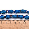 Electroplate Glass Beads Strands EGLA-T025-03C-4